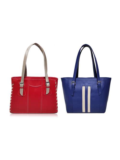 multi colored leatherette (pu) combo handbag - 18197823 - Standard Image - 0