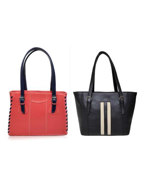 multi colored leatherette (pu) combo handbag - 18197825 -  Standard Image - 0