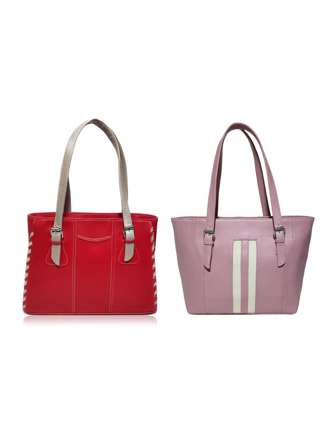 multi colored leatherette (pu) combo handbag