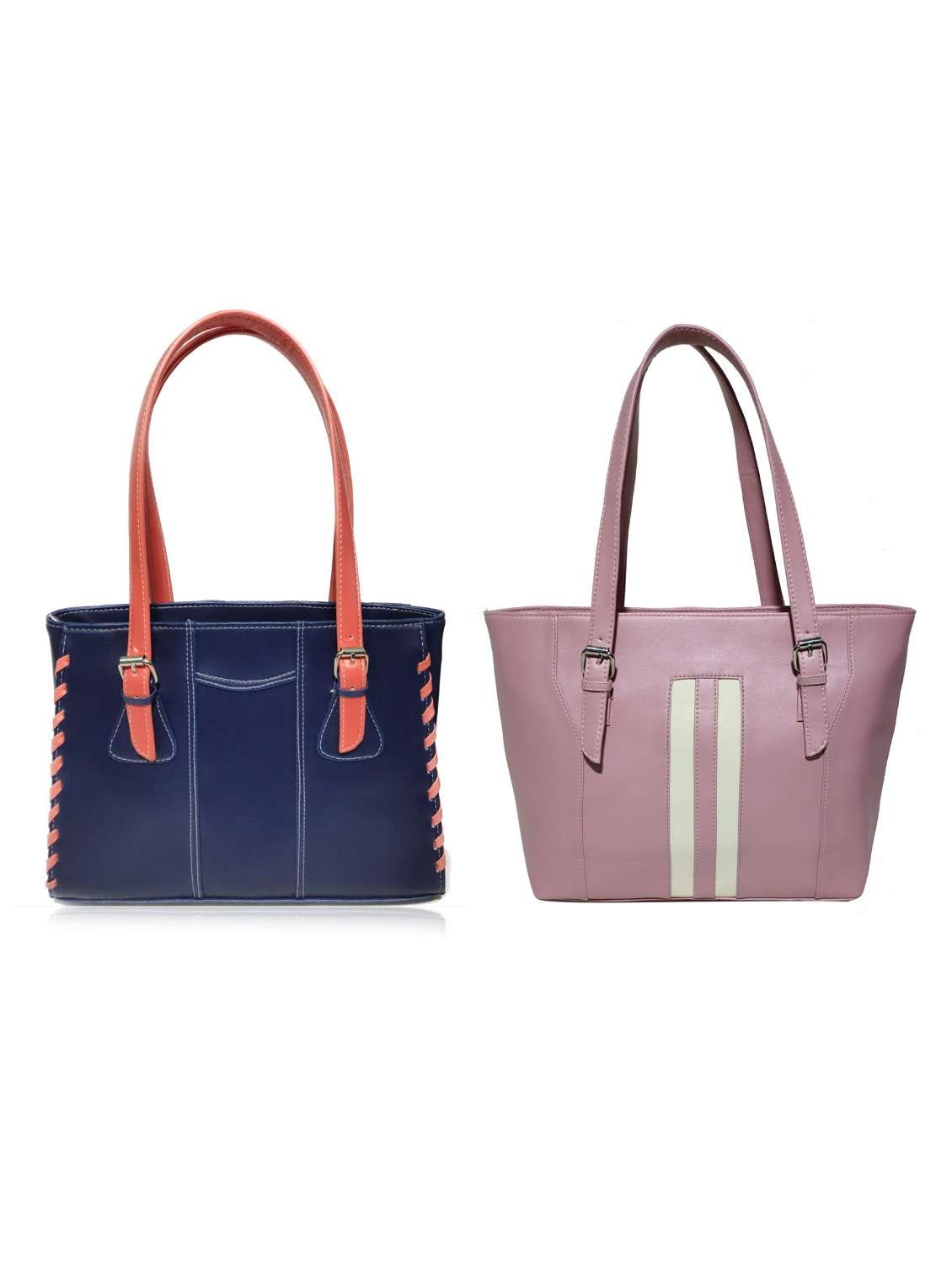 multi colored leatherette (pu) combo handbag