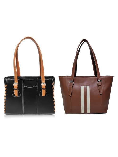 multi colored leatherette (pu) combo handbag - 18197840 -  Standard Image - 0