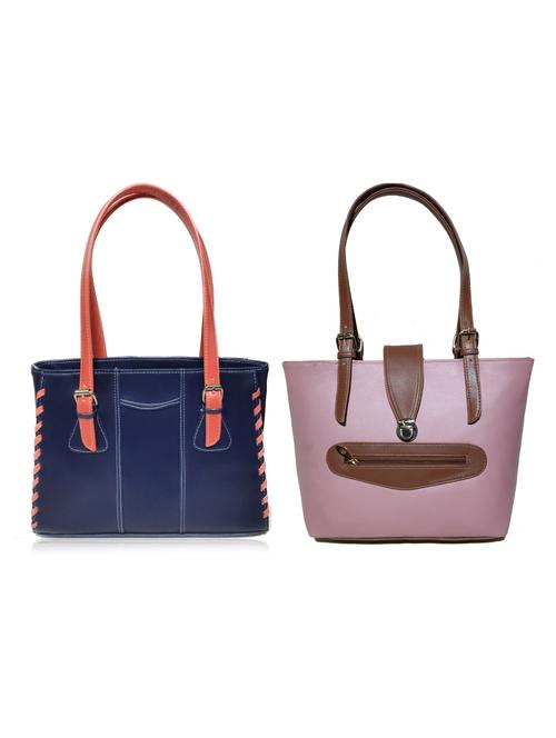 multi colored leatherette (pu) combo handbag - 18197854 - Standard Image - 0