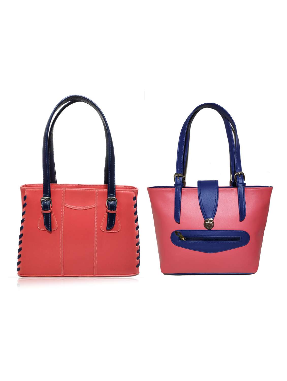 multi colored leatherette (pu) combo handbag