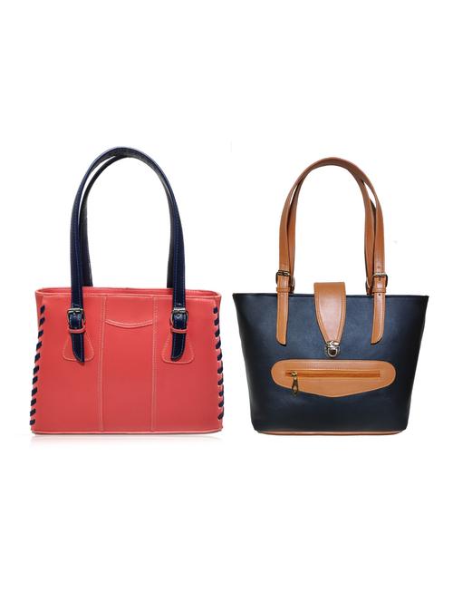 multi colored leatherette (pu) combo handbag - 18197867 - Standard Image - 0