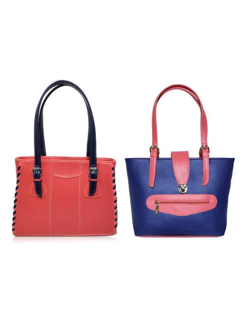 multi colored leatherette (pu) combo handbag - 18197876 - Standard Image - 0