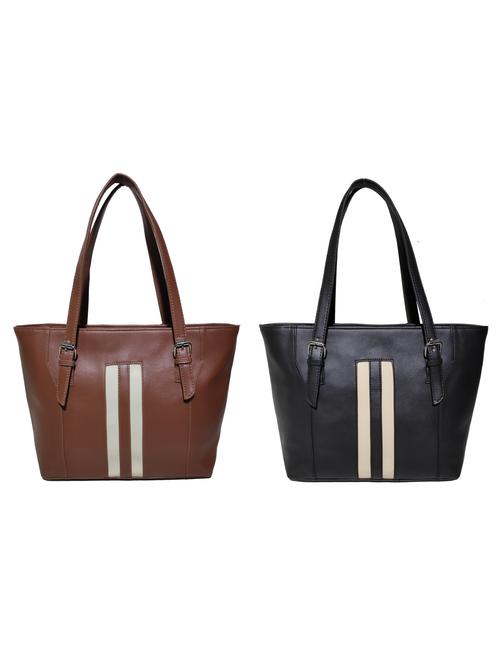 multi colored leatherette (pu) combo handbag - 18197883 - Standard Image - 0