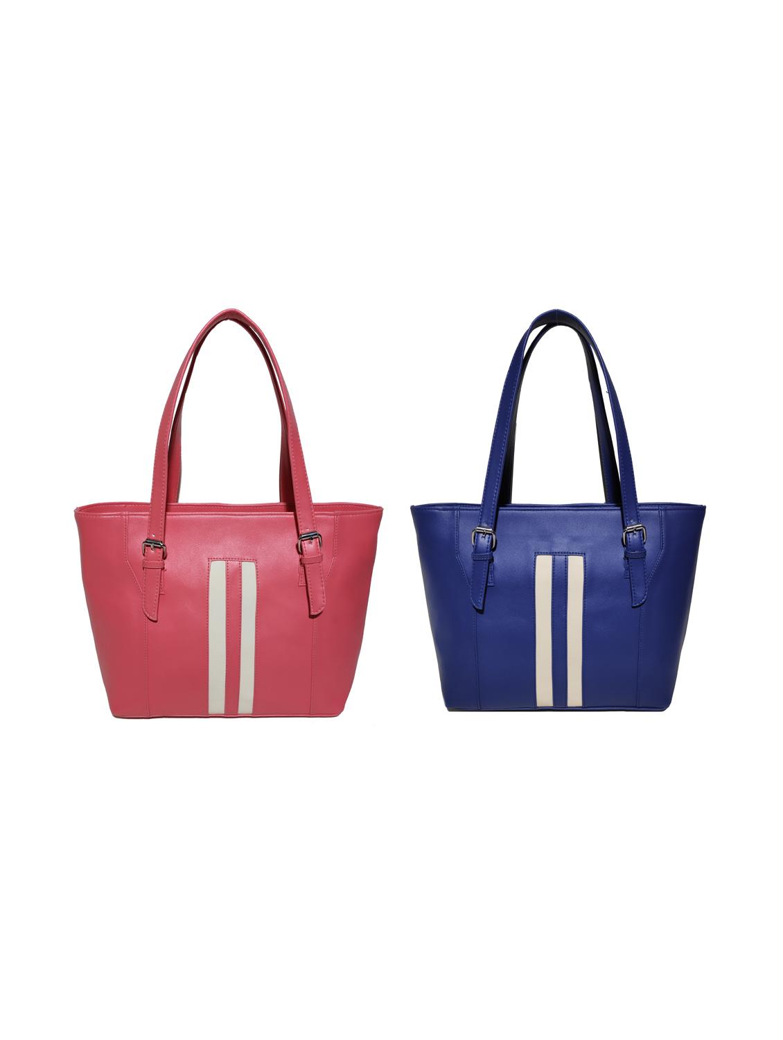 multi colored leatherette (pu) combo handbag