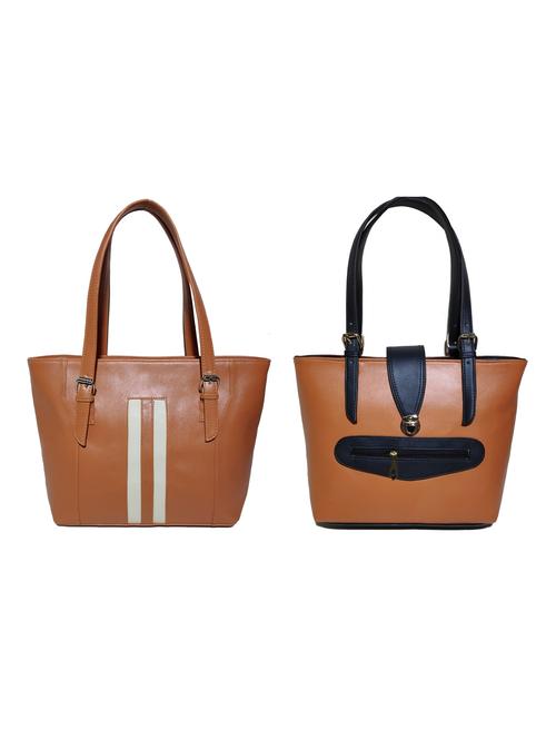 multi colored leatherette (pu) combo handbag - 18197921 - Standard Image - 0