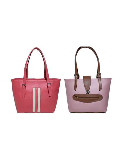 multi colored leatherette (pu) combo handbag - 18197922 - Standard Image - 0