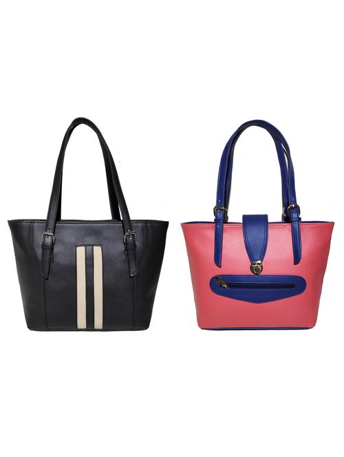 multi colored leatherette (pu) combo handbag - 18197923 - Standard Image - 0