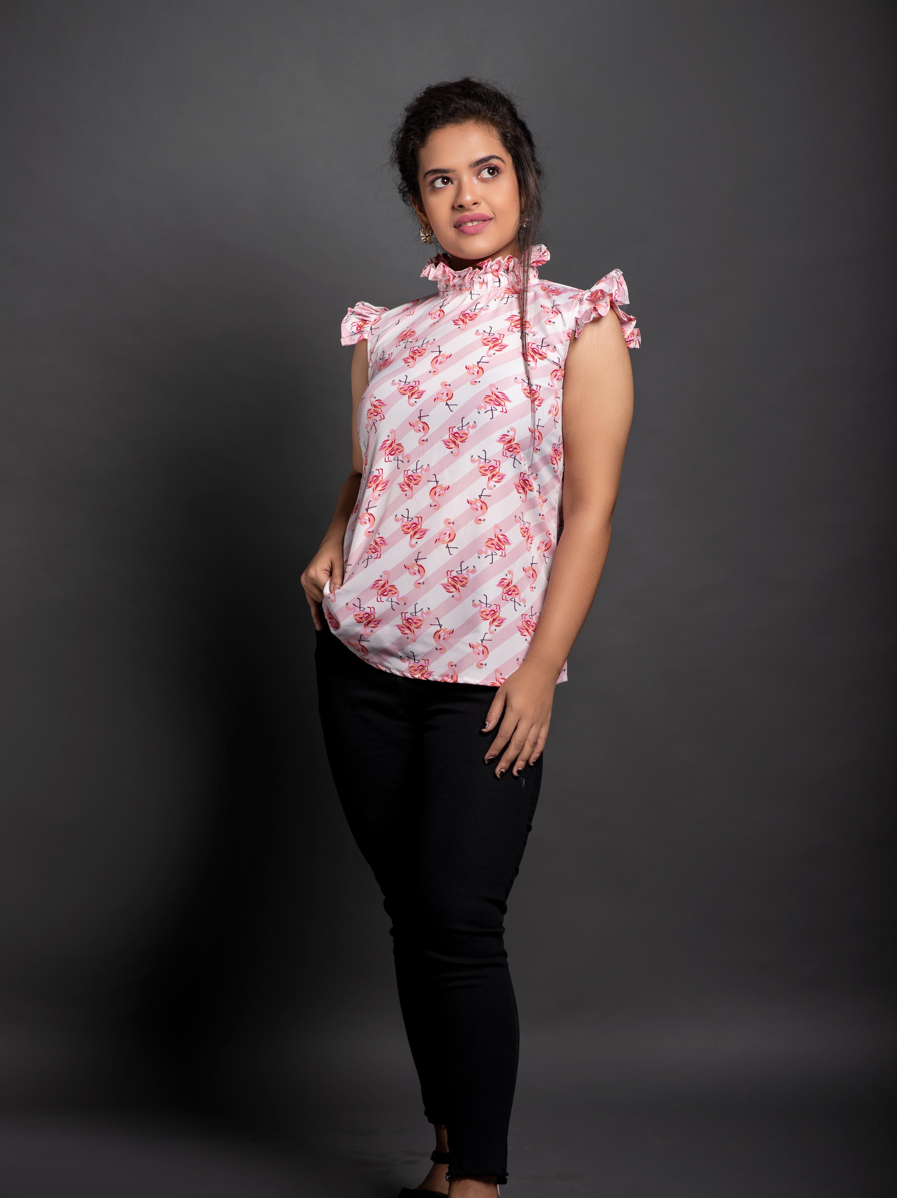 women's straight mock neck top - 18198303 - Zoom Image - 0
