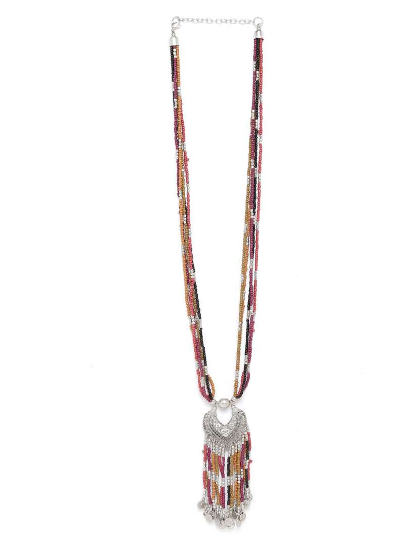 multi colored wool necklace - 18199014 -  Zoom Image - 0
