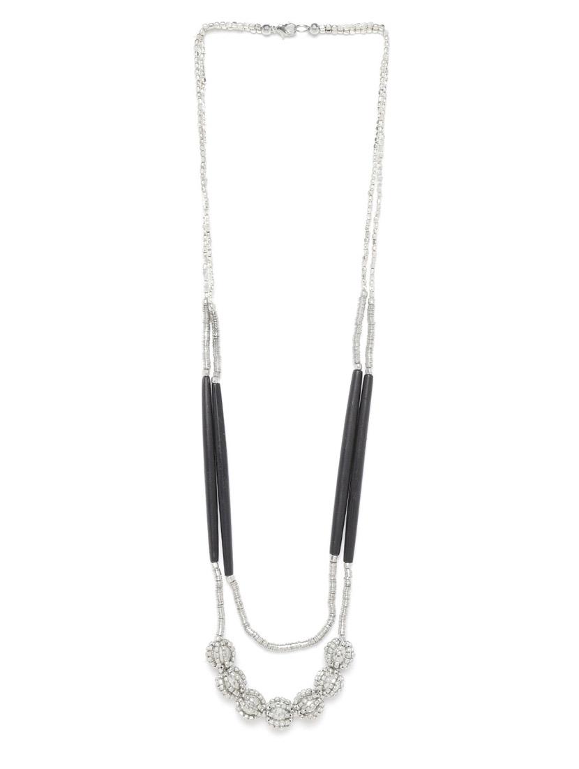 silver metal necklace - 18199027 - Zoom Image - 0