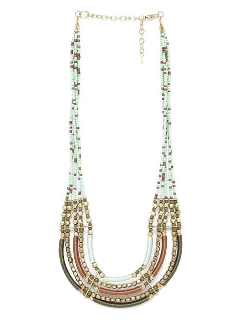 green plastic short necklace - 18199035 - Standard Image - 0
