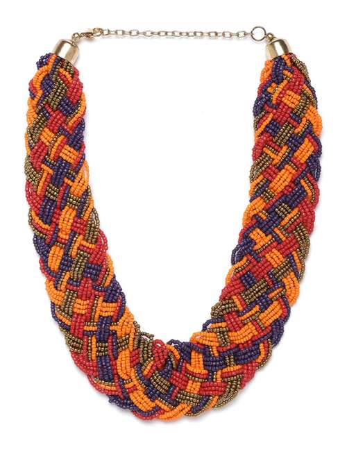 multi colored plastic short necklace - 18199040 -  Standard Image - 0