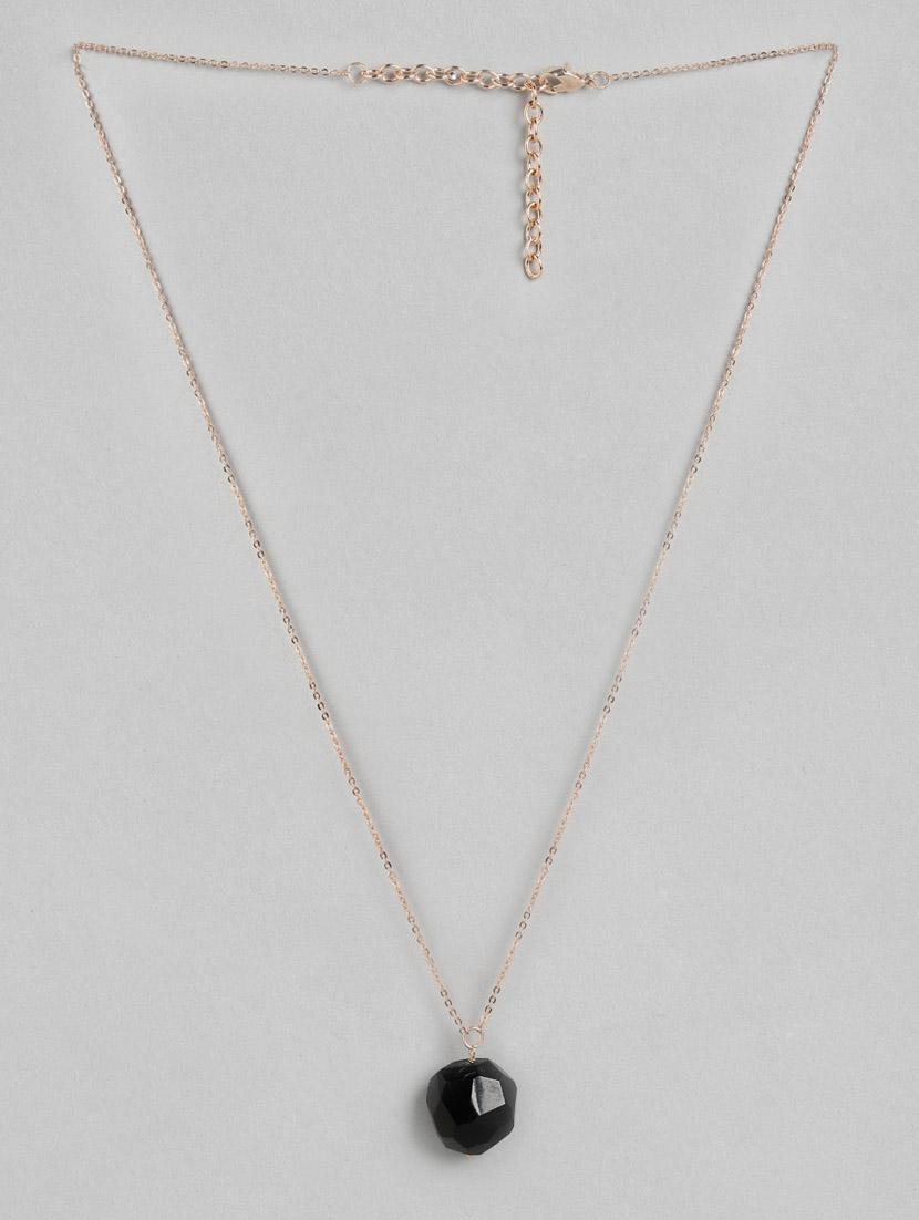 black metal long necklace - 18199046 -  Zoom Image - 0
