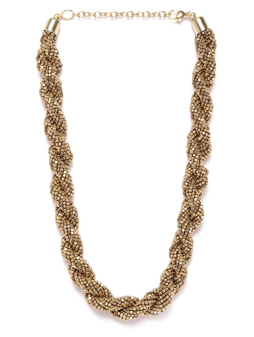 gold metal necklace - 18199105 - Zoom Image - 0