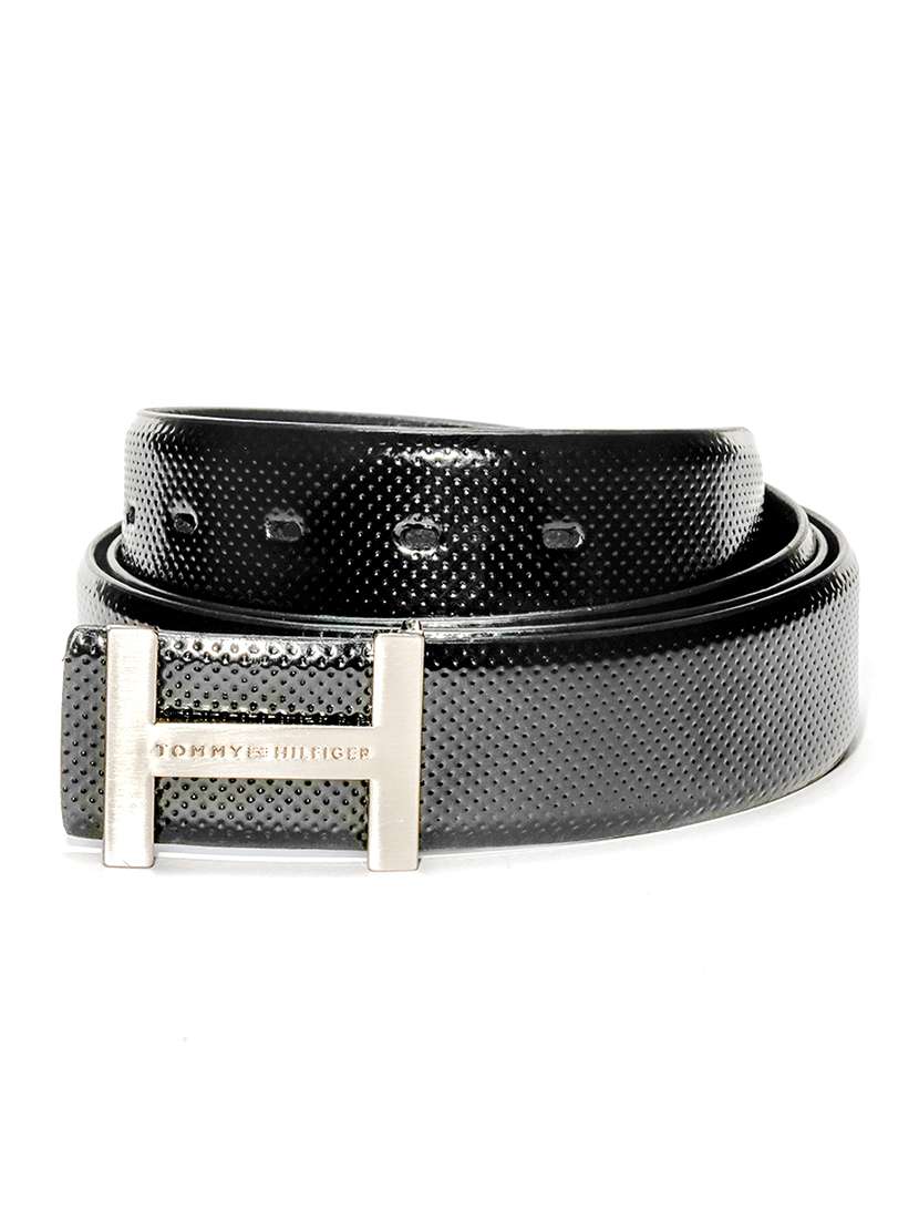 black leather belt