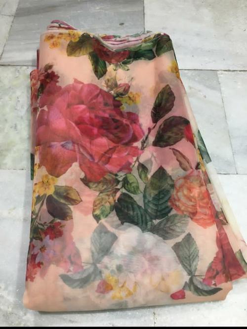organza fabric for sarees 5.50 mtr - 18200945 - Standard Image - 0