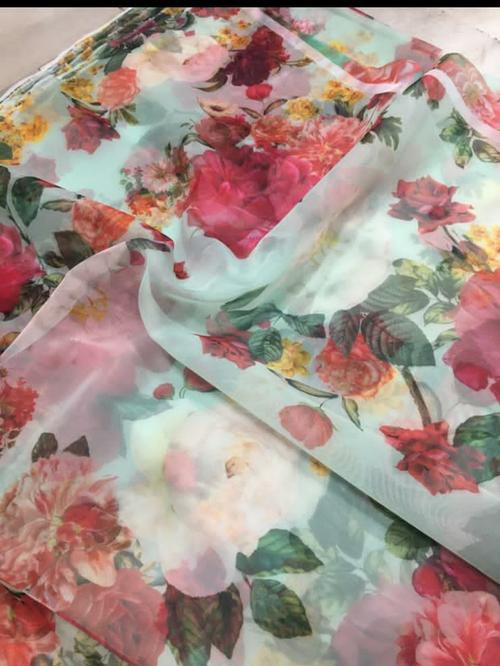 organza fabric for sarees 5.50 mtr - 18200946 - Standard Image - 0