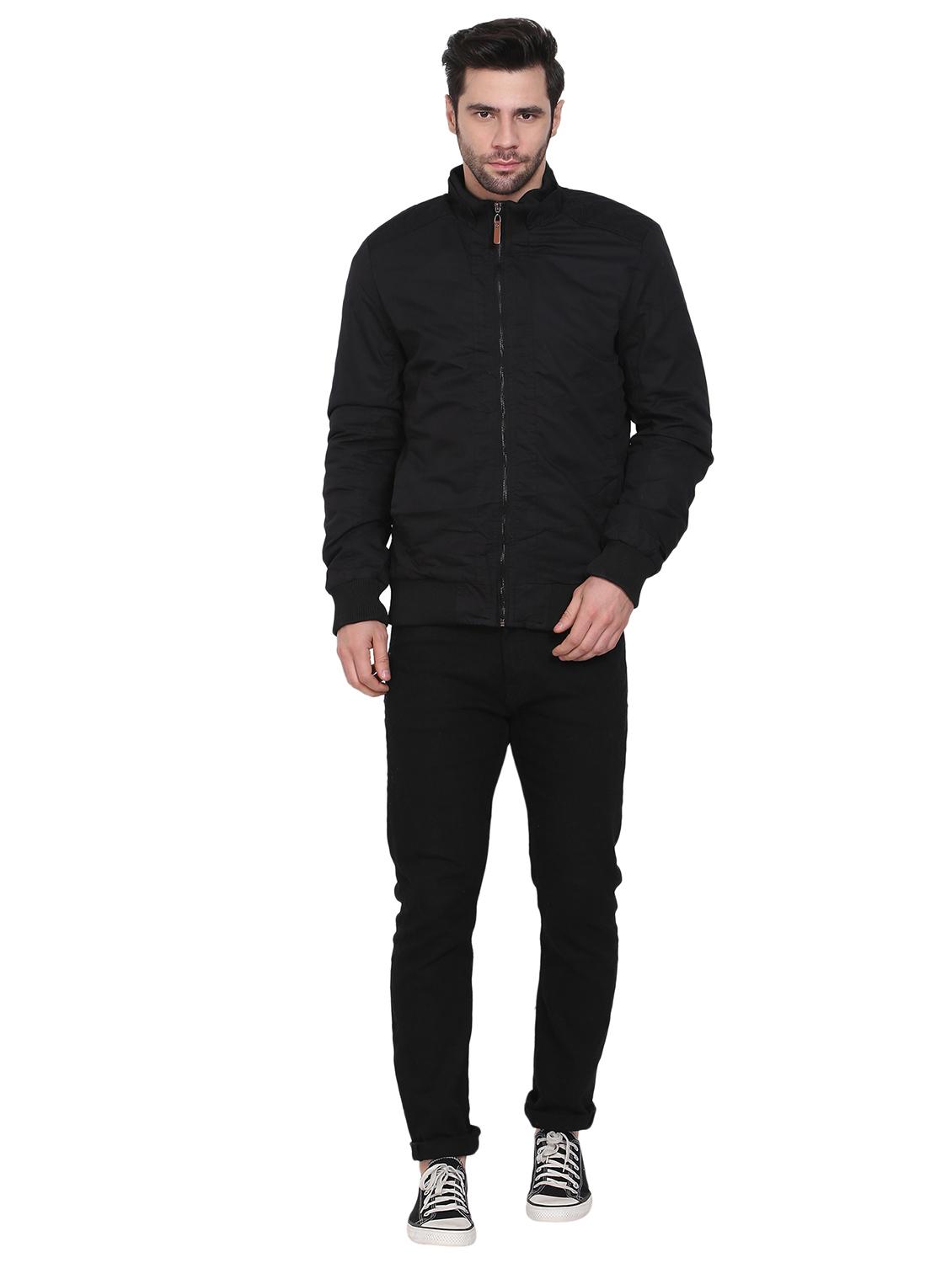 black solid bomber jacket - 18201245 - Standard Image - 3
