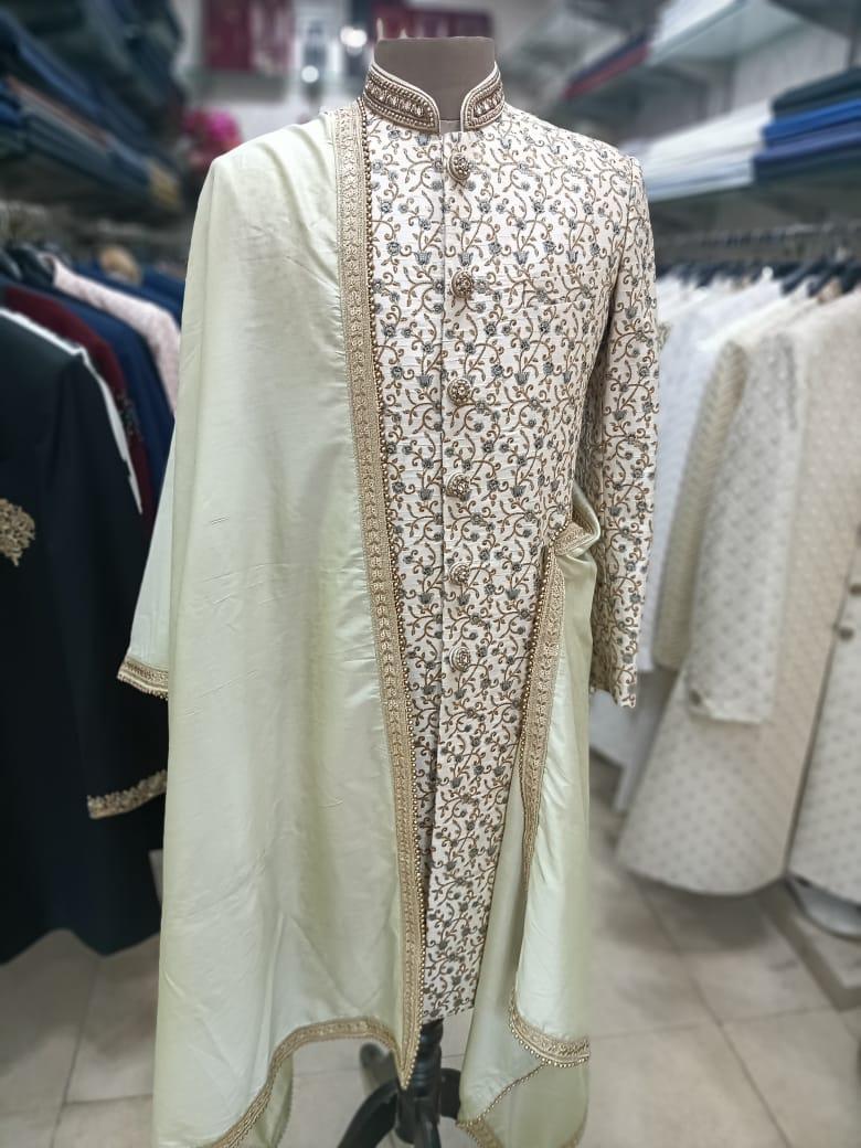 groom embroidery sherwani with computer work - 18201910 - Zoom Image - 0