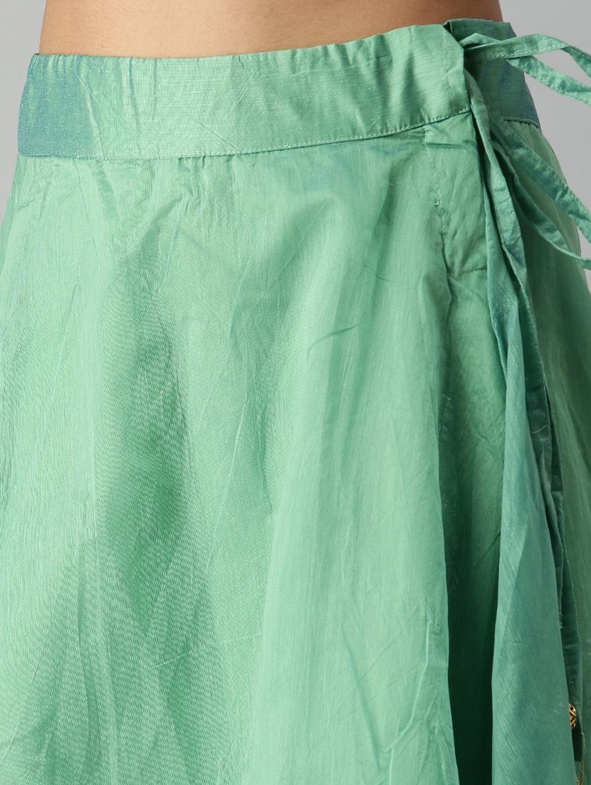 high rise solid long skirt - 18203252 - Standard Image - 3