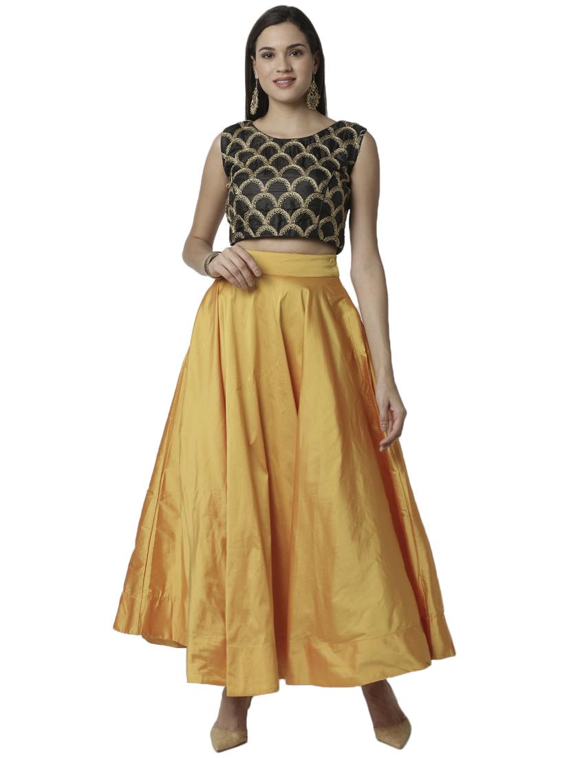 high rise flared skirt - 18203260 - Standard Image - 3