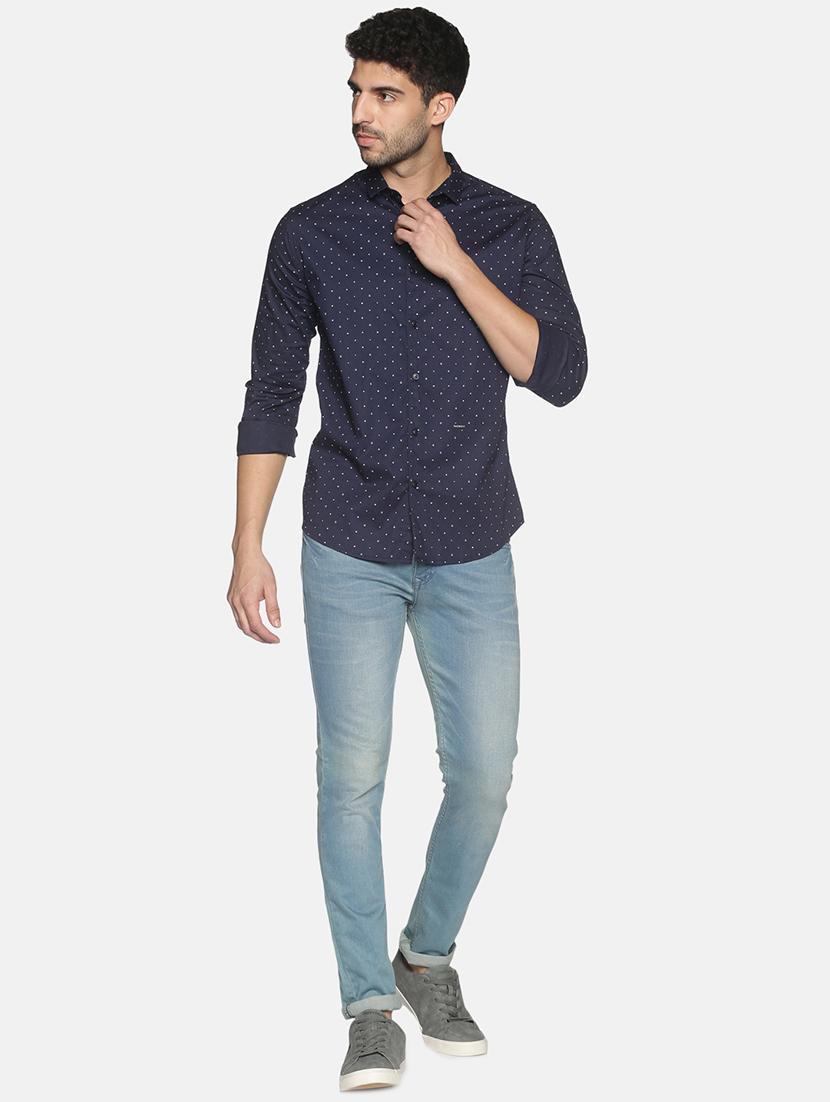 mens polka dots casual shirt - 18203348 - Standard Image - 3