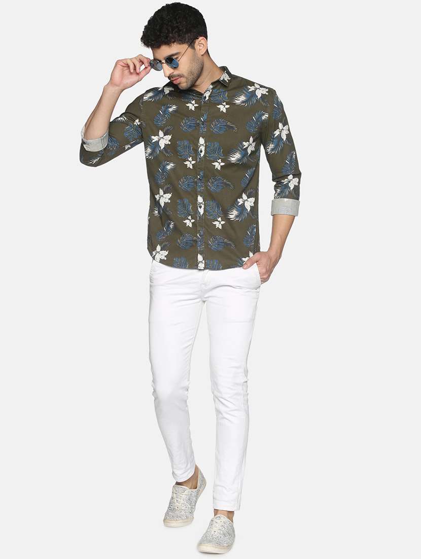 mens florals casual shirt - 18203363 - Standard Image - 3