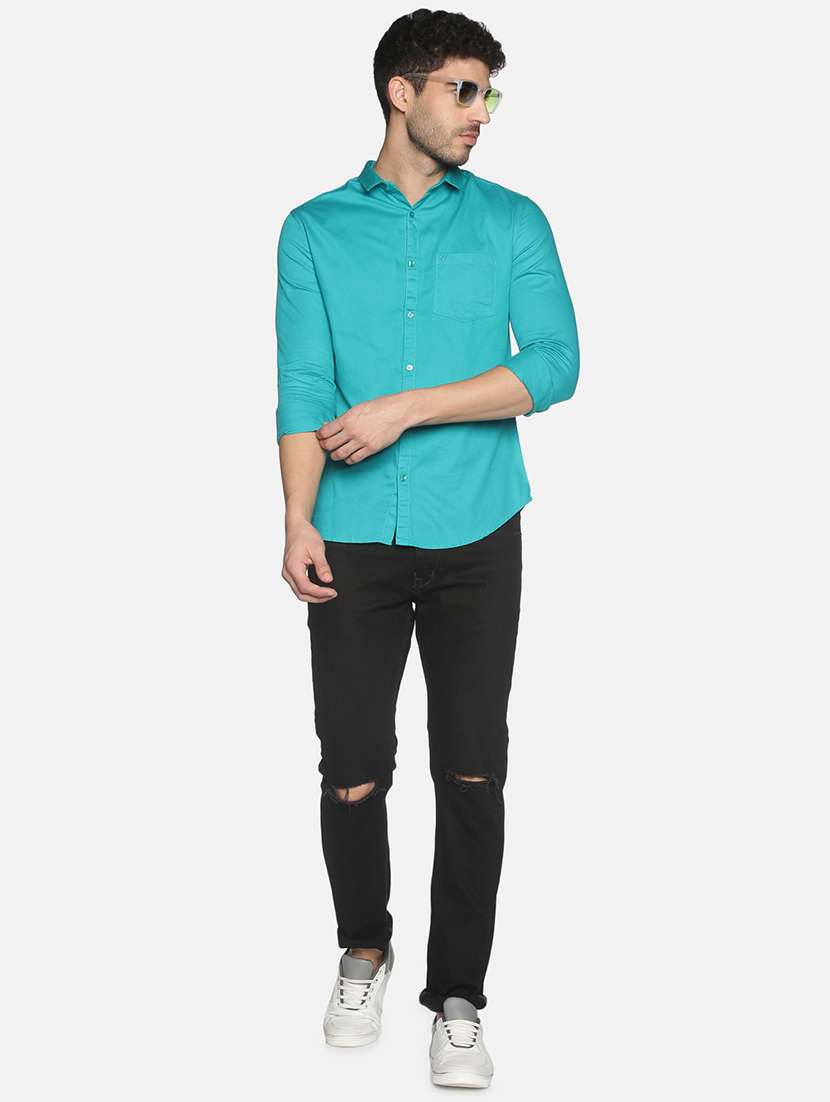 mens solid casual shirt - 18203369 -  Standard Image - 3