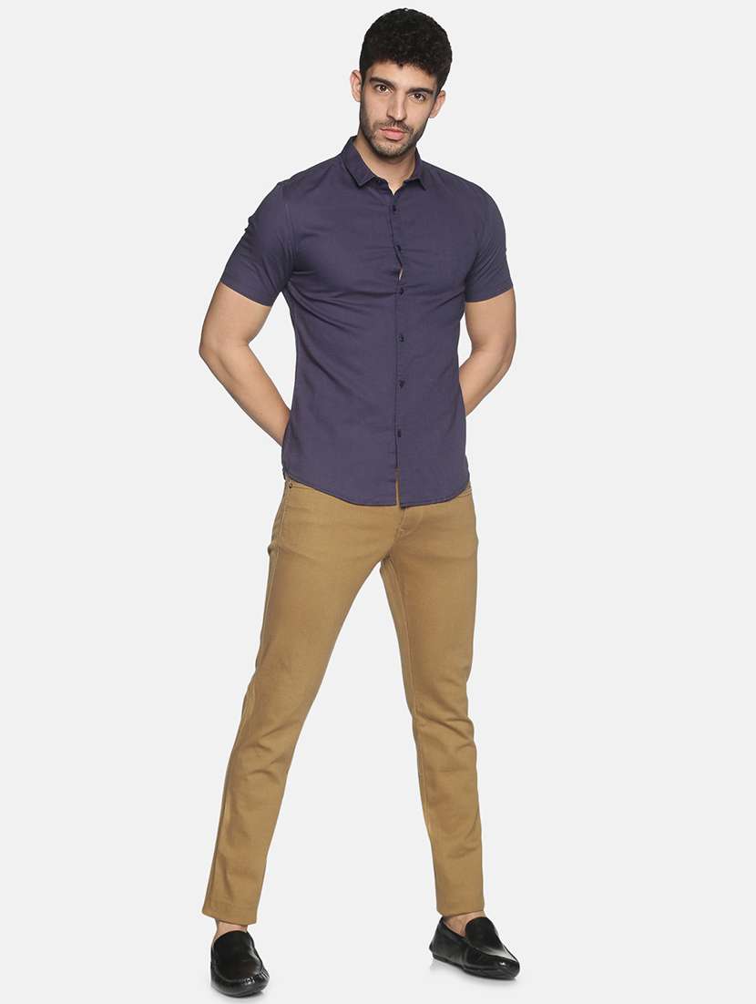 mens solid casual shirt - 18203371 -  Standard Image - 3