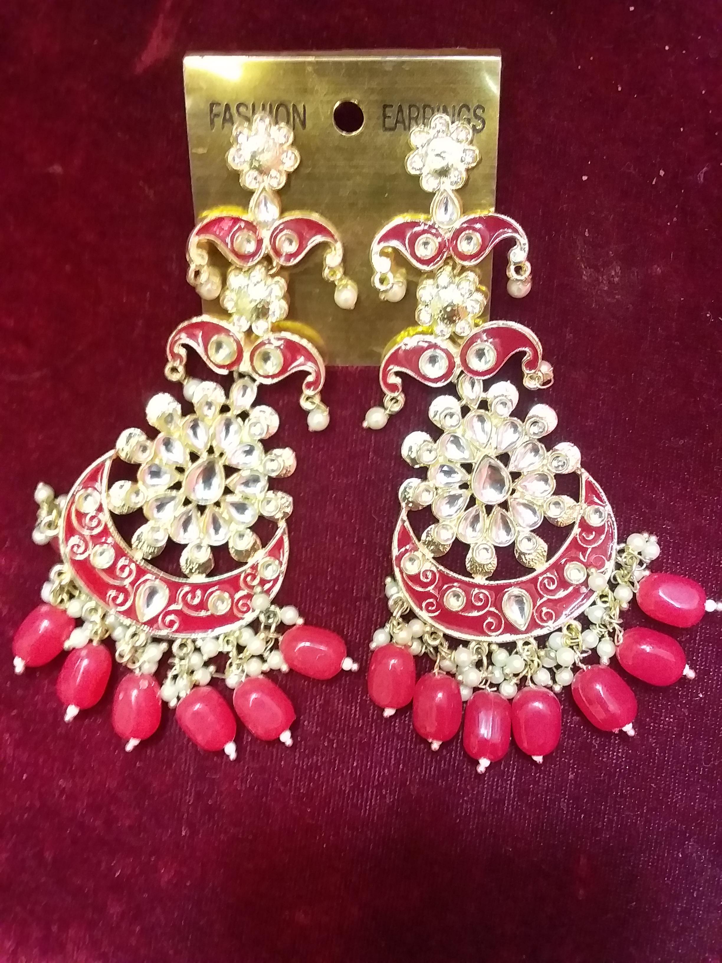kundan with menakaro earring  - 18203894 -  Zoom Image - 0
