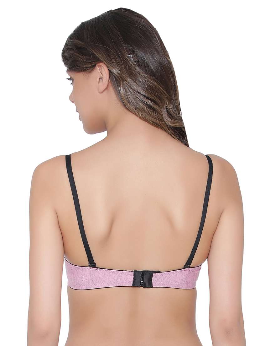 pink solid push up bra - 18204387 -  Standard Image - 3