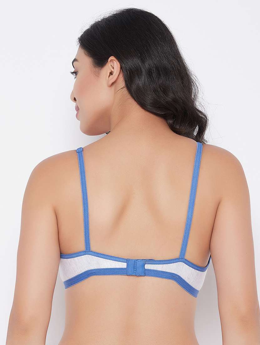 grey solid plunge bra - 18204392 -  Standard Image - 3