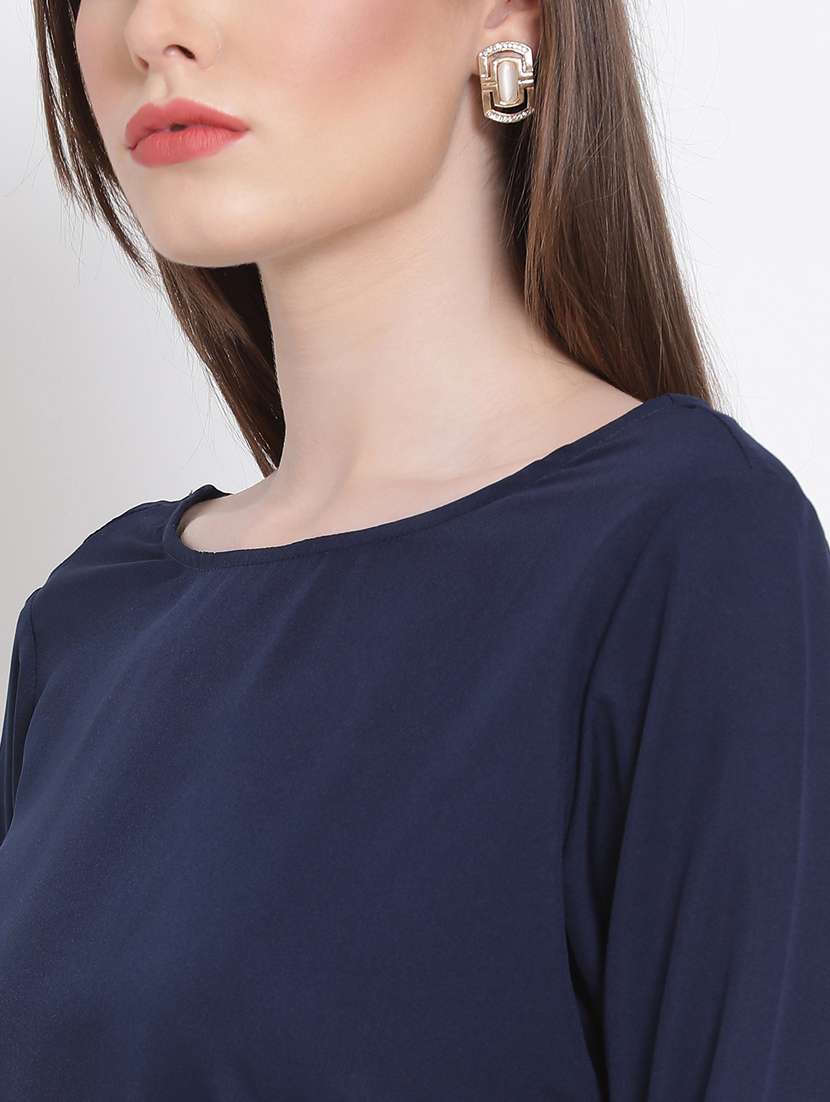 women's straight round neck top - 18204922 -  Standard Image - 5