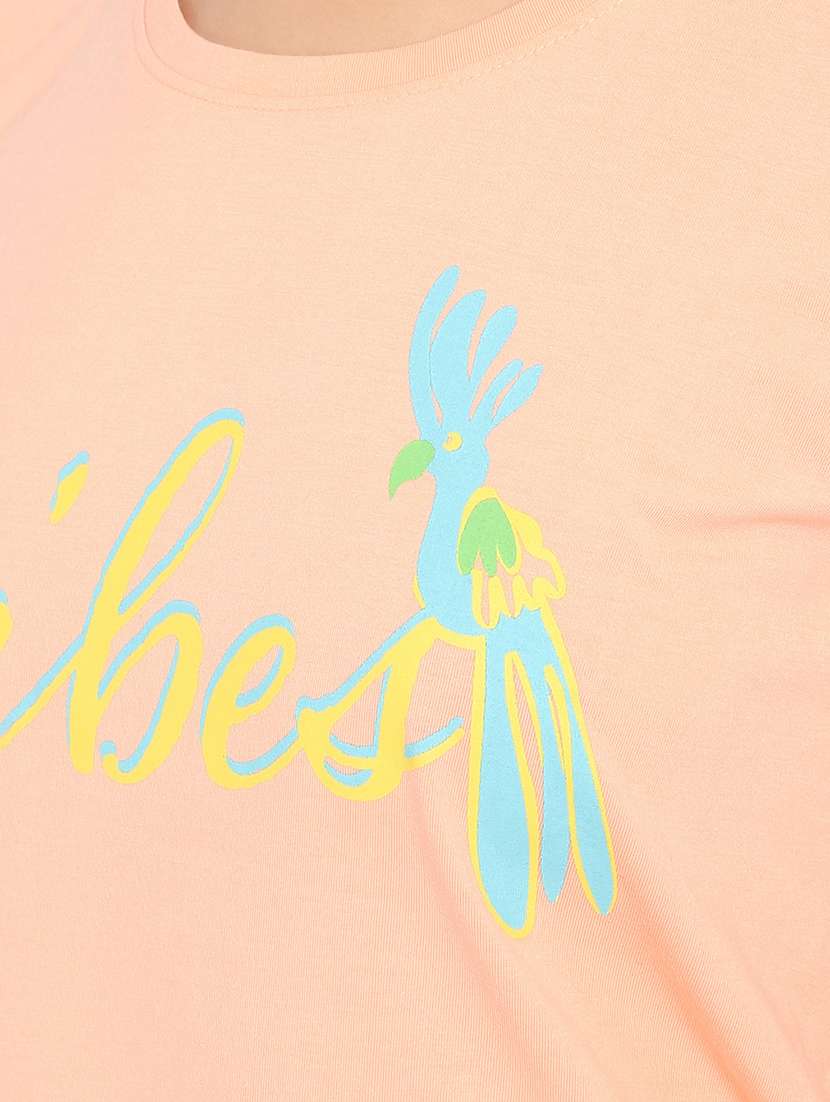 round neck printed nightwear pajama set  - 18205182 -  Standard Image - 3