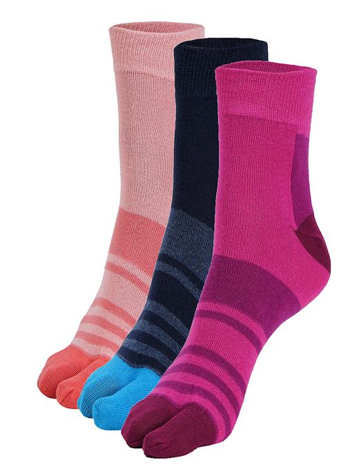 ankii cotton self design women ankle socks with thumb, pack of 3 - 18205379 - Zoom Image - 0
