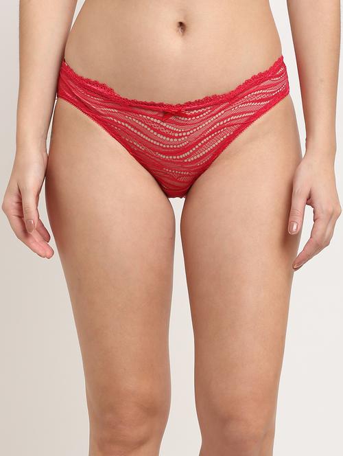 red laced bikini panty - 18205845 -  Standard Image - 0
