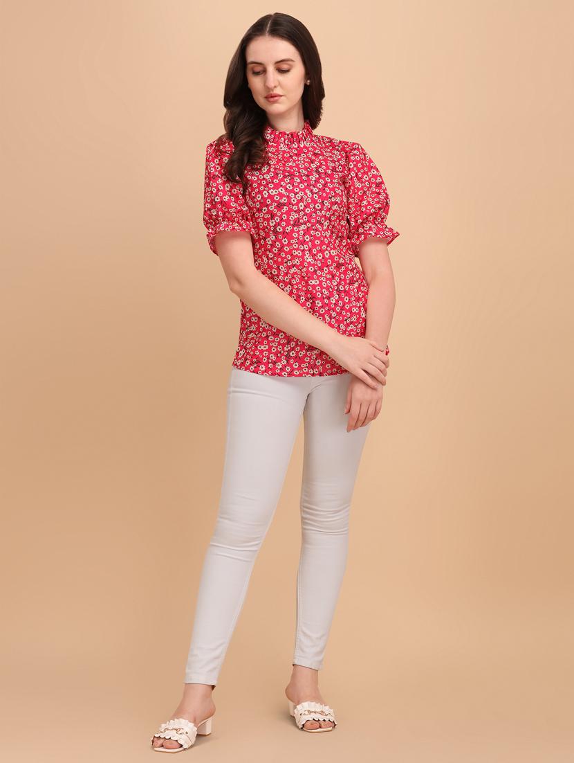 puff sleeved floral top - 18206397 - Standard Image - 3