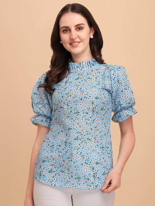 floral print ruffle top - 18206400 - Standard Image - 0