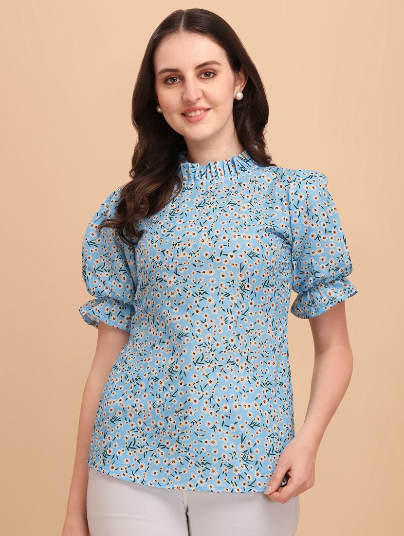floral print ruffle top - 18206400 - Zoom Image - 0