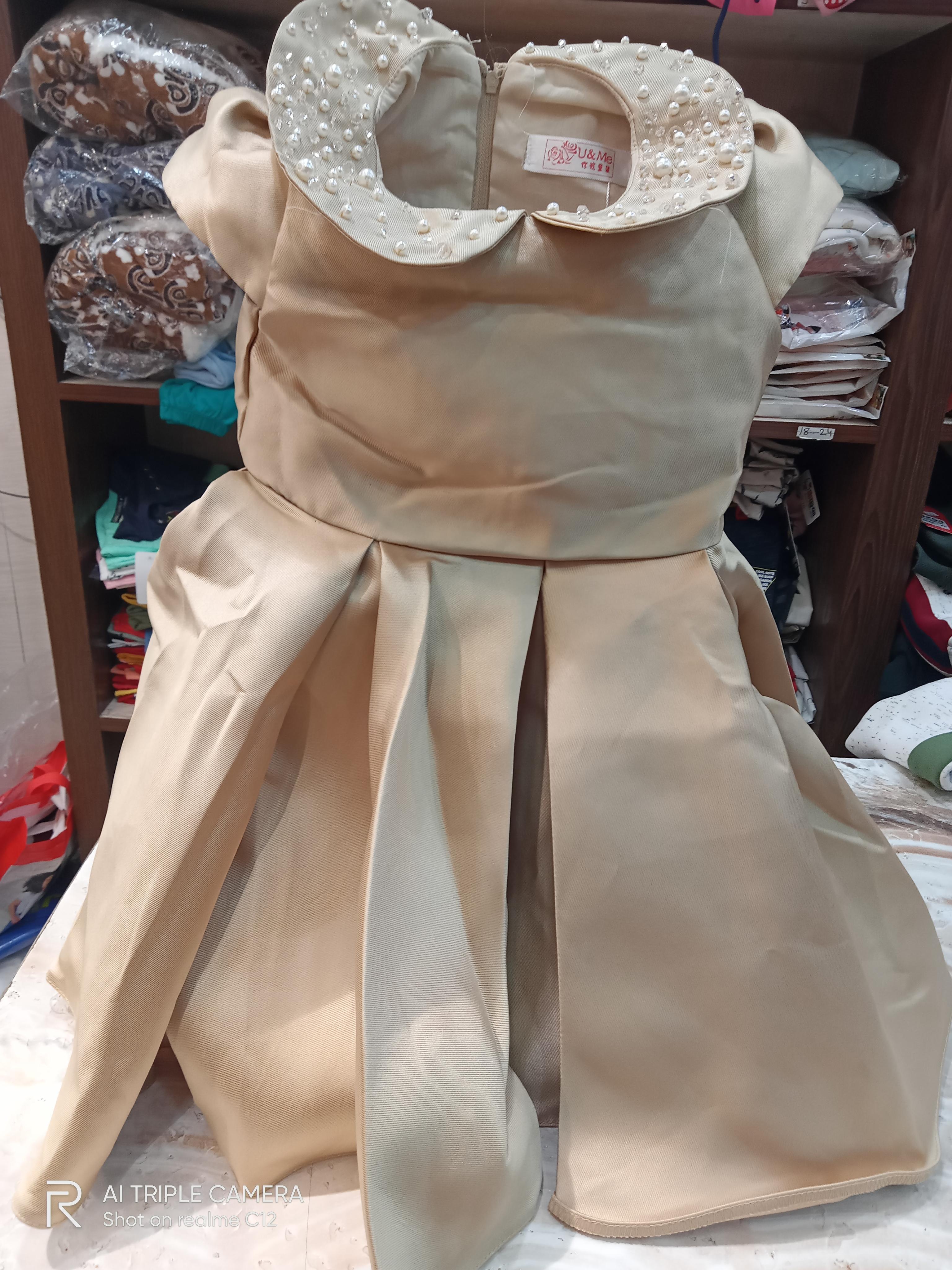 girls collared cap sleeve frock - 18206578 - Zoom Image - 0