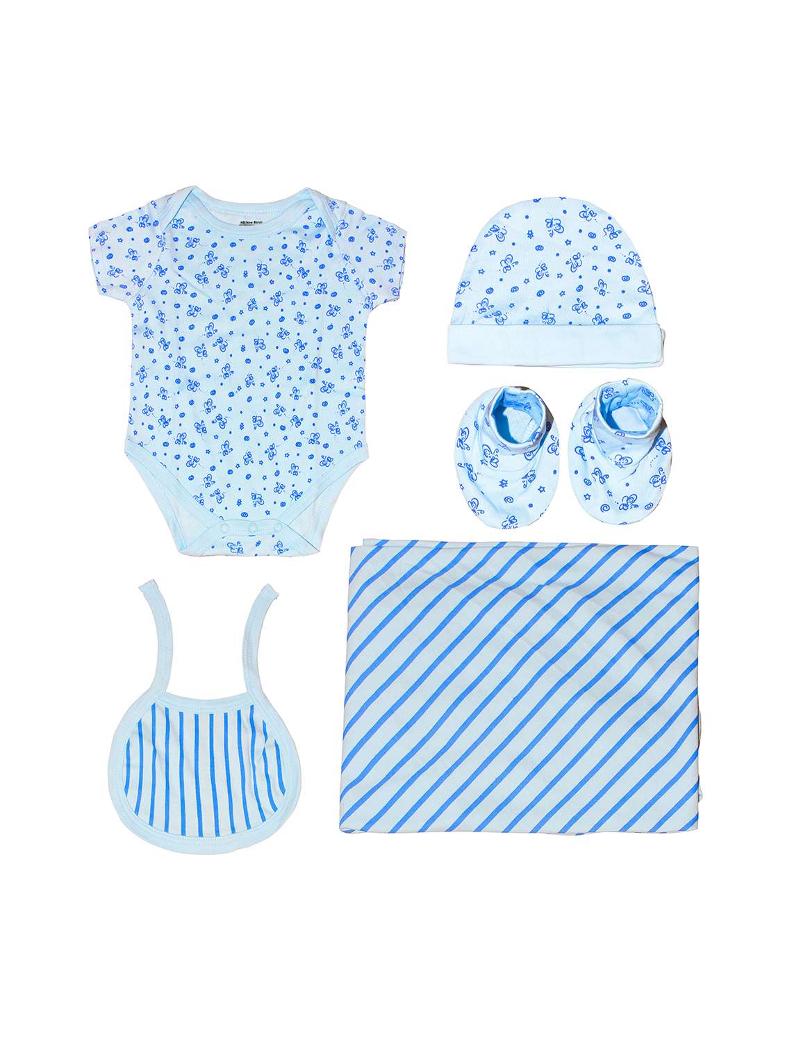 blue 100% cotton knitted fabrics gift set - 18208227 - Zoom Image - 0