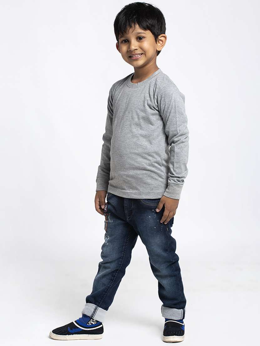 round neck solid t-shirt - 18208859 - Standard Image - 3