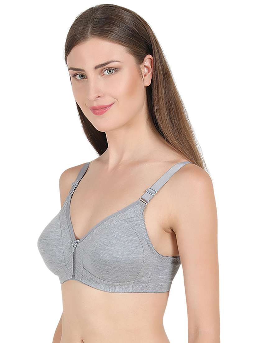 Grey Solid T Shirt Bra