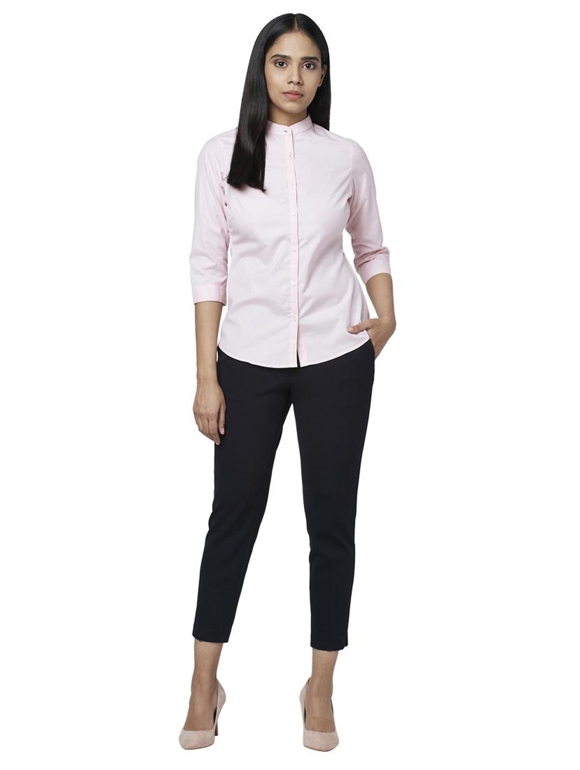 pink solid regular shirt - 18209230 - Standard Image - 3