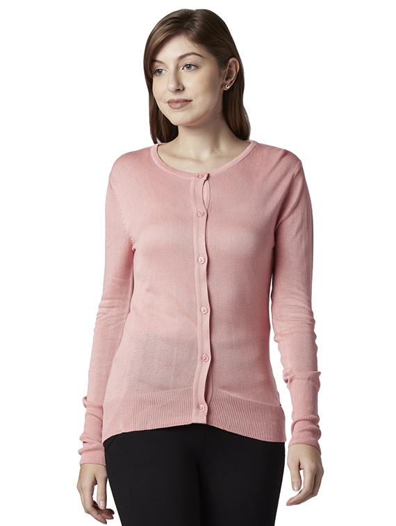 red solid cardigan - 18209257 -  Zoom Image - 0