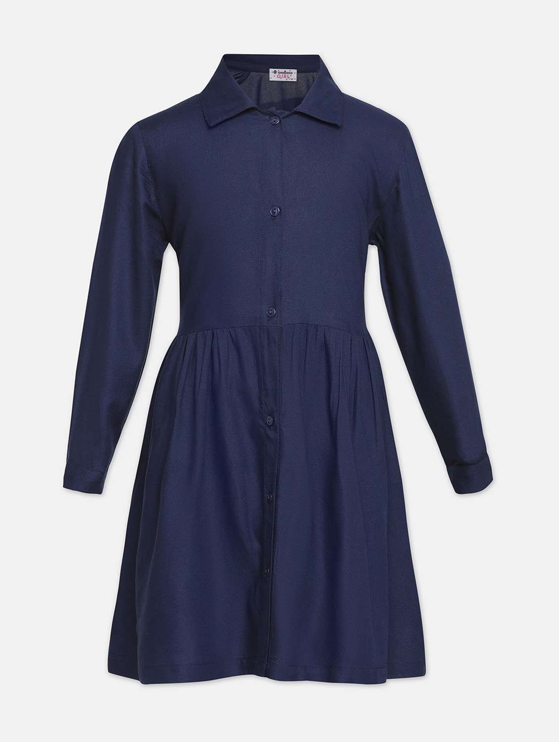 girls collared long sleeves dress