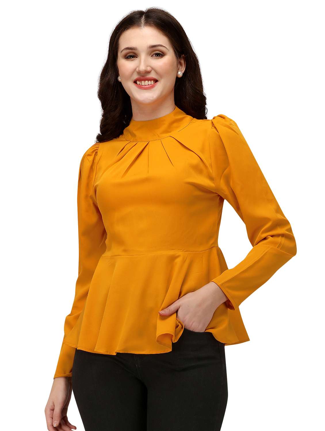 orange solid regular top - 18209626 -  Zoom Image - 0